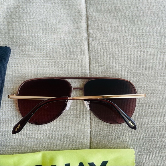 NWOT QUAY brown aviator, sunglasses - Picture 4 of 11